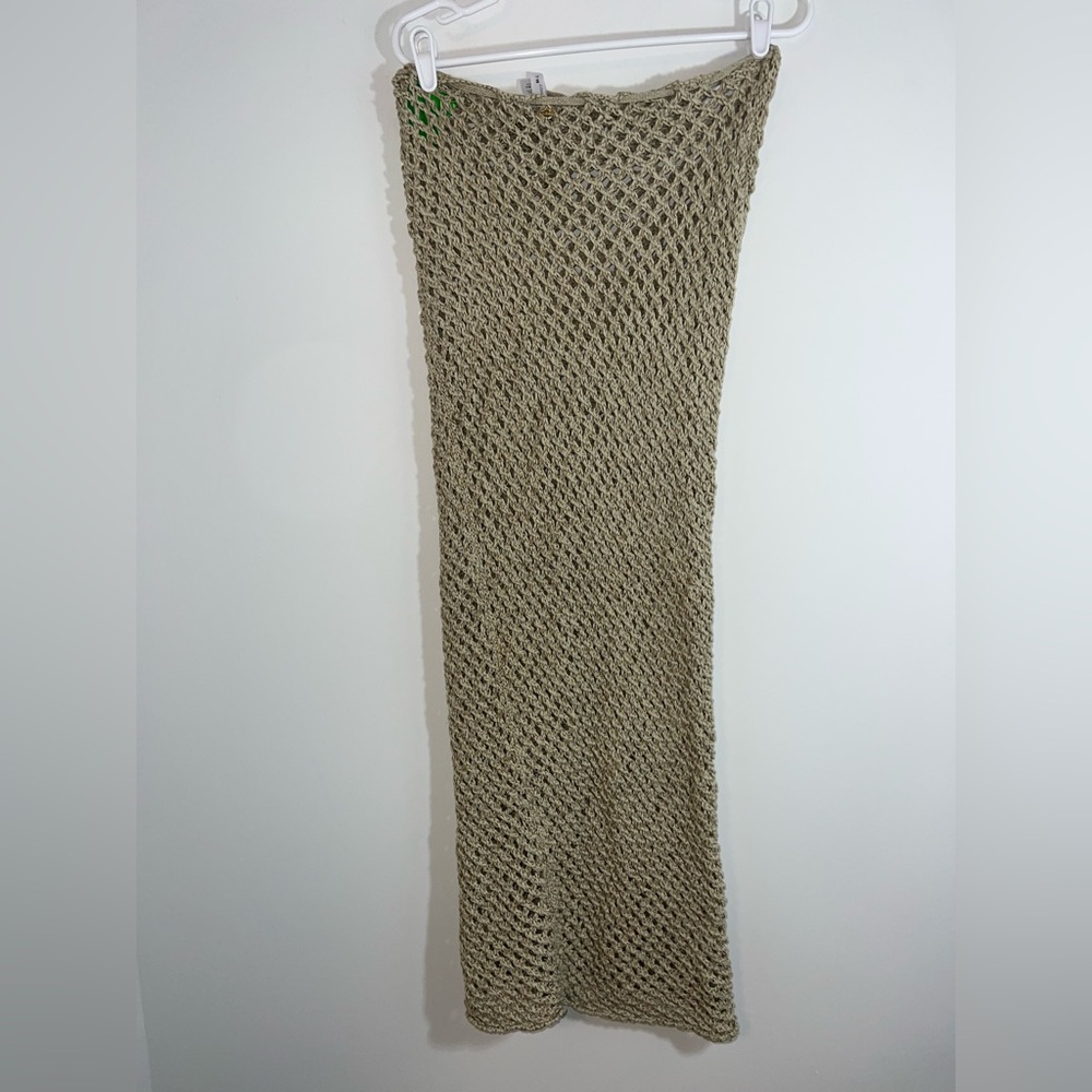 Bananhot Magen Knit Maxi Skirt in Beige Crochet Maxi Skirt M/L - Picture 10 of 13